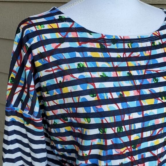 Michael de Feo for J. Crew womens size Medium Navy Stripe basic tee - Picture 3 of 6